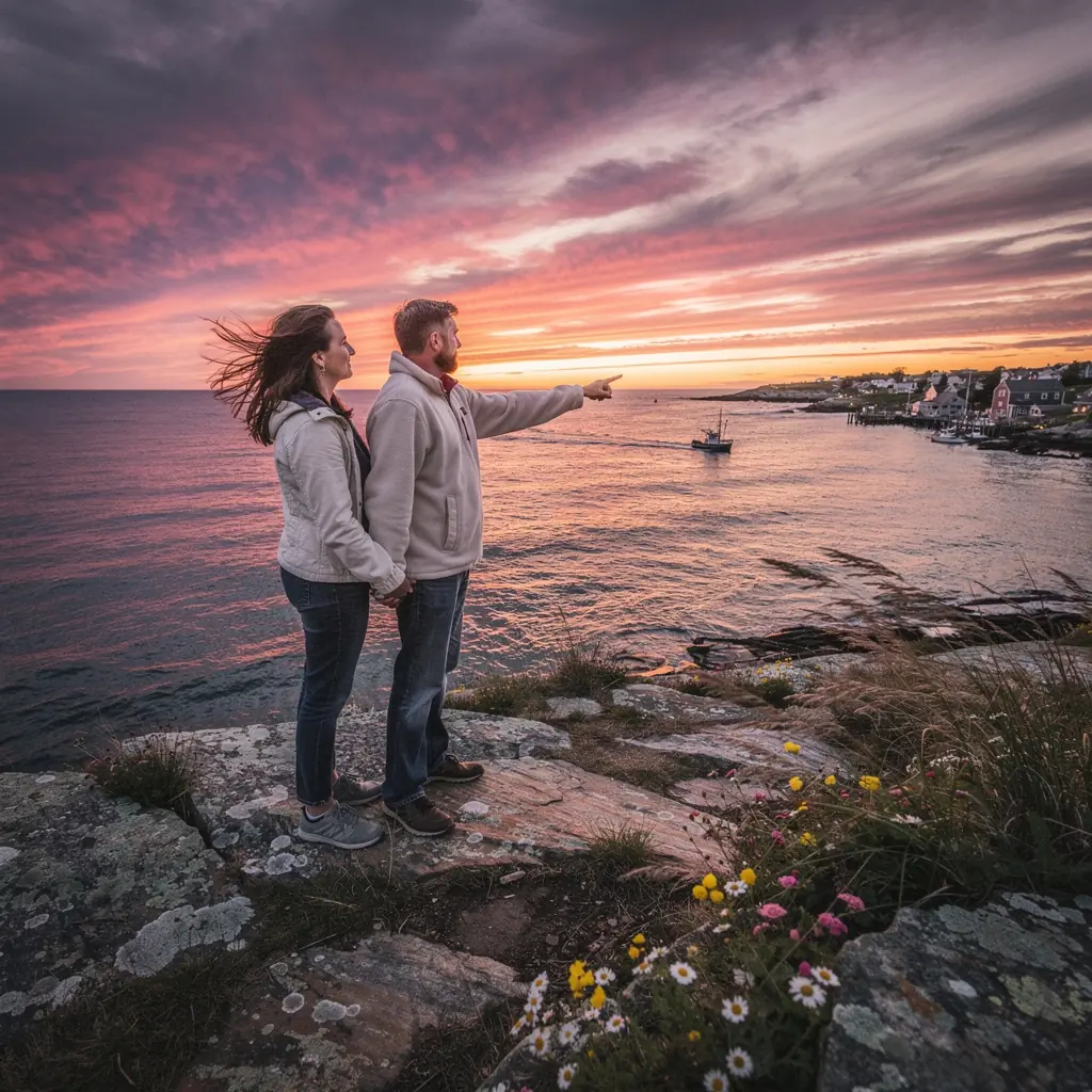 Старинный маяк, стоящий на скале, окружённый бушующими волнами океана.